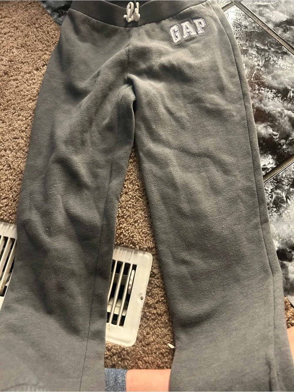 GAP Kids Gray Fleece Joggers with Logo